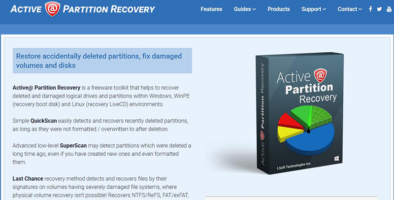 Active@ Partition Recovery パーティション 復元 ソフト