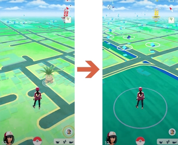 ポケモンGOで位置が変更