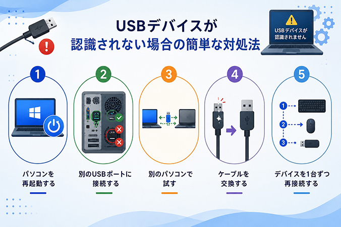 USBが認識されない 対処法