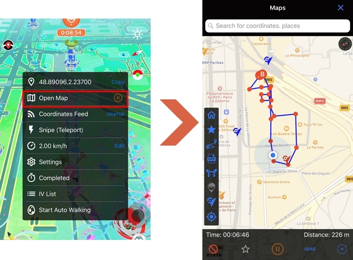 iSpooferでマップの利用