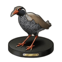 走る鳥の置物
