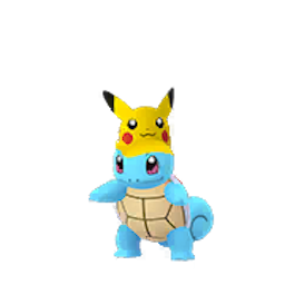 ピカチュウバイザーをつけた「ゼニガメ」