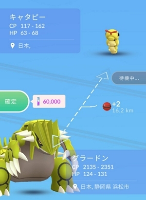 交換でキャタピーを入手