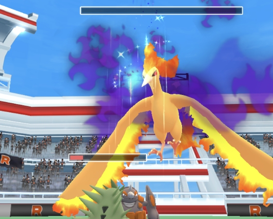 ポケモンGOのファイヤー 伝説レイドバトル