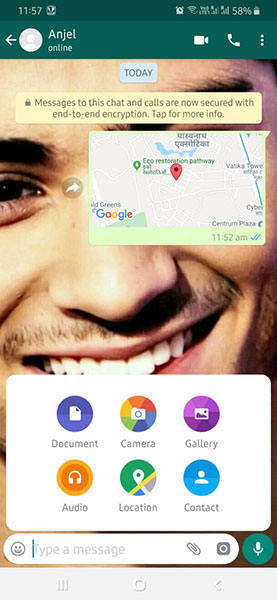 iPhone location option