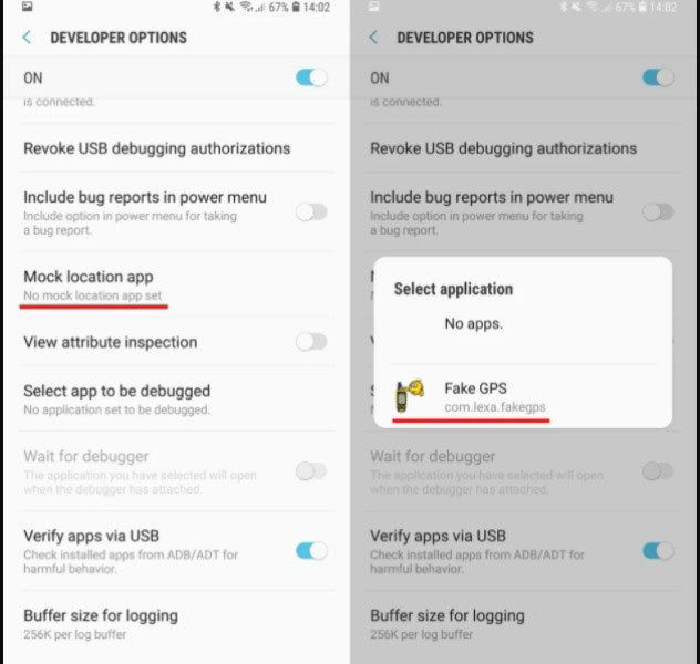 Android set mock location app