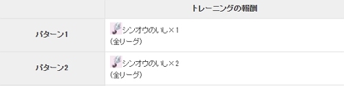 トレーニングバトルの報酬 シンオウの石