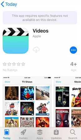 App Storeの「動画」アプリ